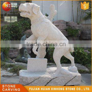 High Quality Cute Marble Sleep Stone Dog Carving photo-5