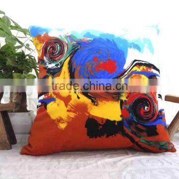 Hot-sale Custom Made Abstract Colorful Digital Printed Decorative Throw Pillow Case