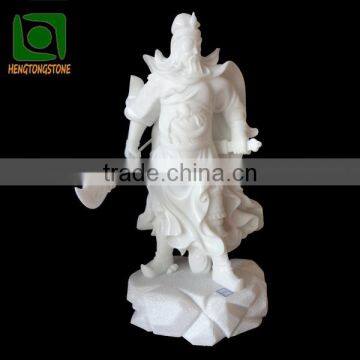 White Marble Guan Gong Statue for Christmas