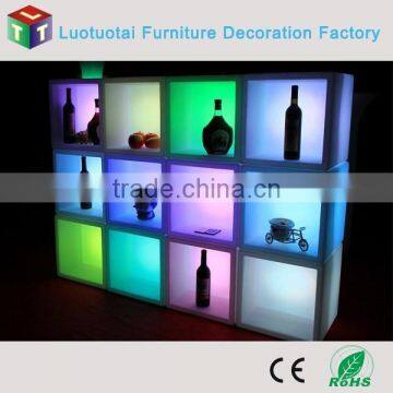 Color Changing LED Cube Wine Rack for Bar and Home photo-4