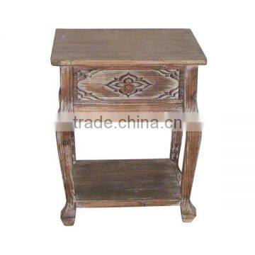 Small Wooden Carved Side Cabinet