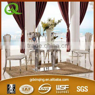 TH286-1 Home Furniture Tempered Glass Top Dining Set photo-5