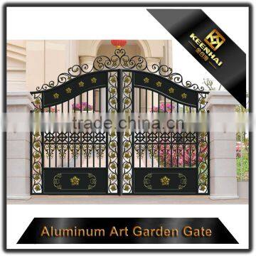 Powder Coated Aluminum Garden Gate with Flower Design