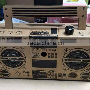 Creative DIY Folding Paper Box Assemble Speaker, Funny Ratro Boom Box Speaker, Mobile Phone Paper Boom Box Speaker For Wholesale
