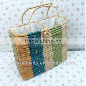 orn husk braided picnic food baskets e natural corn husk basket