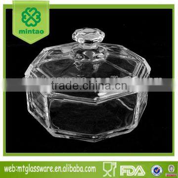 Table Wedding Glass Candy Jar With Crystal Shining photo-2