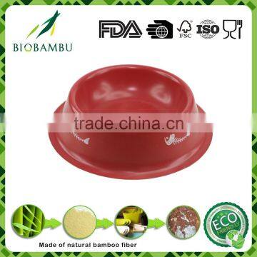 Good appearance Decal design OEM available bamboo fiber cat bowls