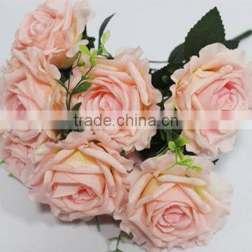 Hot Sale 9 Heads Artificial Silk Flowers,fake Rose Flowers photo-3