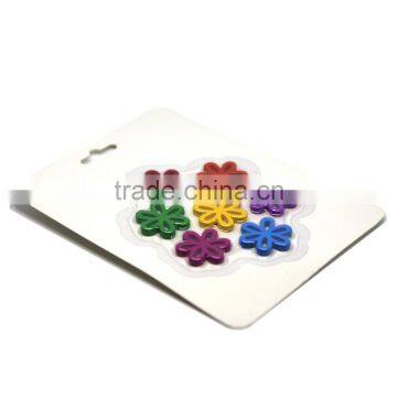 New Design Fancy Flower 7 Color Crayon, 7 pk Flower Wax Crayon, Novelty Flower Shaped Crayon Set photo-3