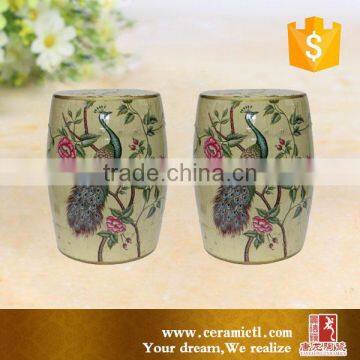 Beautiful and Decorative Animal Painted Ceramic Stool photo-2