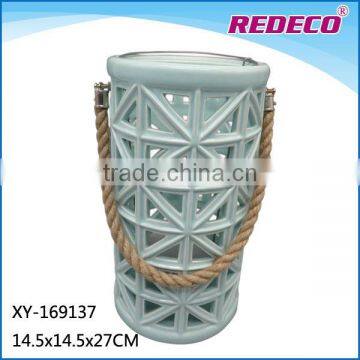 Cheap weedding decorative ceramic hurricane lantern