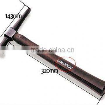 MIRROR POLISHED REPAIR HAMMER WITH WOOD/PLASTIC HANDLE