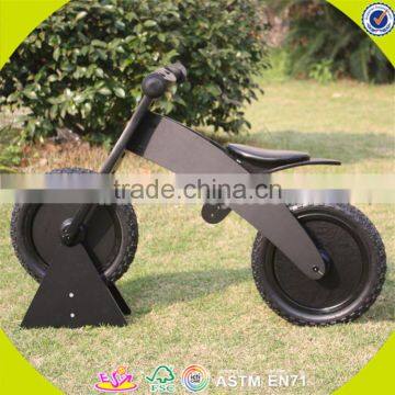 Wholesale Top Sale Wooden Black Balance Bike for Kids New Fashion Black Balance Bike Great Wooden Black Balance Bike W16C051 photo-3