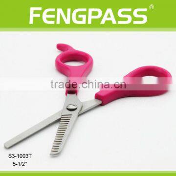 S3-1003T 5-1/2" Inch 2CR13 Stainless Steel With PP Handle Small Hair Thinning Hairdressing Scissors With ABS Plastic Handle photo-4