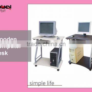 Rolling PC Table With Wheels Cheap Walmart Wooden Computer Desk