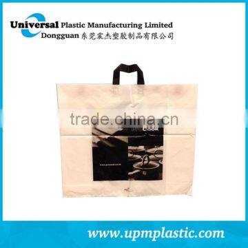 High quality customized pe soft loop handle plastic bag for shopping