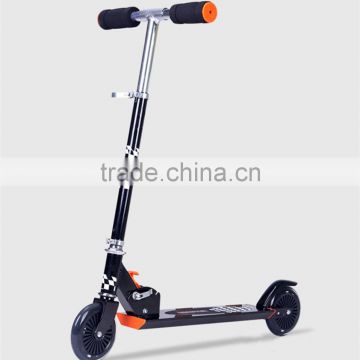 hot sale child and adult freestyle kick folding scooter with 2 big PU wheels