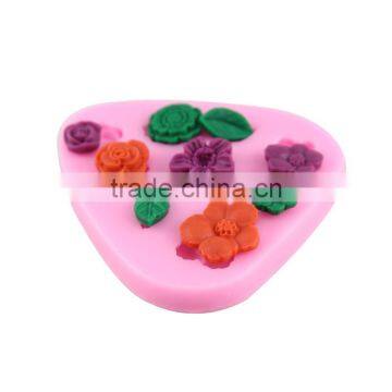 Silica gel shaped sugar flowers molding arts tool DIY cake decorating tools taobao 1688 agent