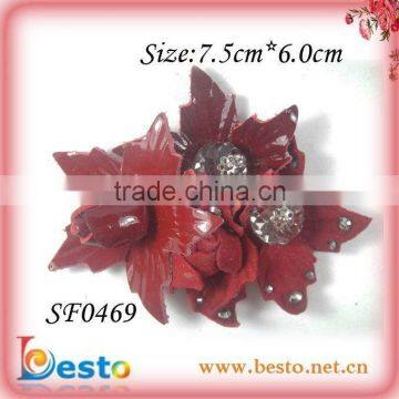 2013 Popular New Style Handmade Ffabric Handmade Sequin Shoes Flower for Flats