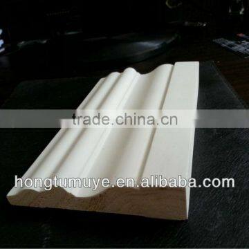 White primed finger joint wooden moulding for furniture decoration