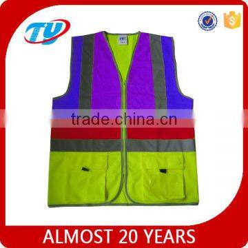 Blue hi Vis Vest Warning Safety Vest photo-4