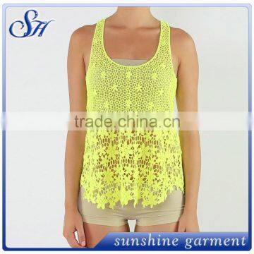 2016 ladies new fashion chemical lace camisole