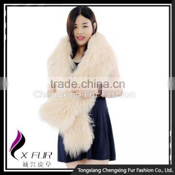 CX-B-92C Fashion Elegant Mongolian Lamb Fur Wedding Bridal Capes Shawl