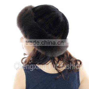 CX-C-156C Fashionable Cheap Custom Fashion Real Mink Fur Beanie Cap Fur Hats Women photo-5