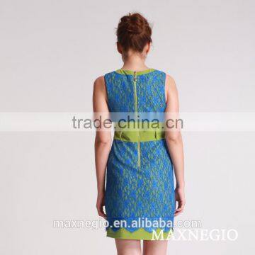 Top Violet Color Fashion Summer Ladies Simple Fashion Dress photo-3