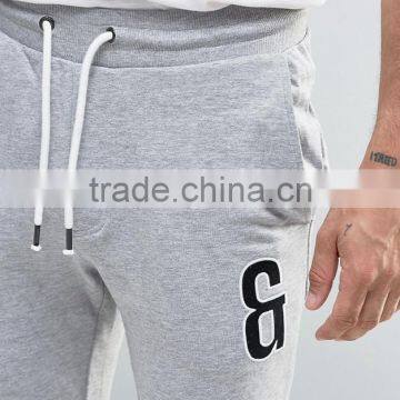 Unisex Fashion Jersery Fabric Sweat Joggers Casual Sport Pants With Leg Embroidery photo-4