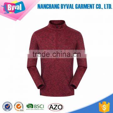 Wholesale Polyester Dri-Fit Breathable Half-Zip Men Running Shirts With Long Sleeves photo-5