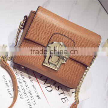 Zm50261b 2017 Latest Lady Single Shoulder Crossbody Bag Lock Catch Pure Color Bags Women photo-4
