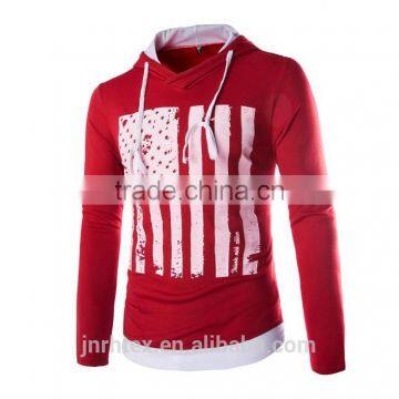 Mens Custom Cotton Blend Long Sleeve Print Jacket Sweatshirt Hoodies photo-4
