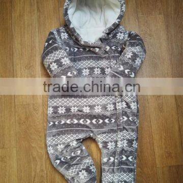 New Arrival Winter Baby Clothes Long Sleeve Velour Baby Hooded Romper