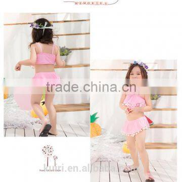 Hot Selling Girl Cute Swimwear With Pompoms Two Piece Bikini Beach Wear Ksw-27 photo-5