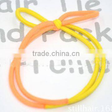 The Candy Color Bow Knoted Elastic Splice Hair Tie photo-6