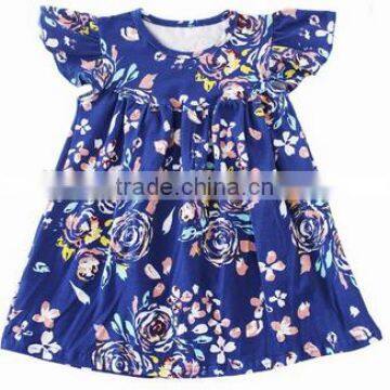 Factory price direct selling girl summer printing revolving skirt fashion girl dresses