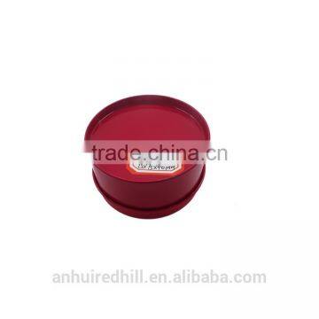 Red Colored High Quality Round Metal Tin Candy Container Wholesale photo-2