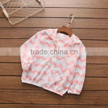 Wholesale Summer Hooded Light Cotton Zipper Girls Jacket photo-5