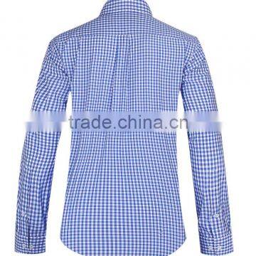 Small Checks Men's Long Sleeve Button-down Casual Shirt photo-4