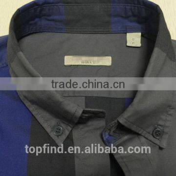 100% Cotton Big Check Round Bottom Men Casual Check Shirt With Buttom Down Collar photo-3