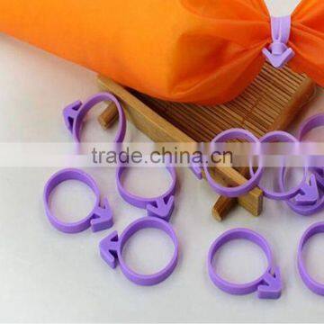 12PCS Silicone Icing Bag Ties Fixed Rings DIY Reusable Piping Decorating Bag Rubber Band Lashing No Leaks Baking&Pastry Tools photo-3