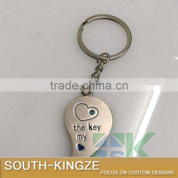 Girl Boy Alluminum Alloy Half Hearts Keychain photo-6