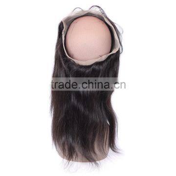 Brazilian Human Hair Kinky Straight Lace Frontal With 360 Lace Band photo-3