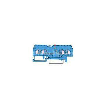 Blue 0.2 - 1.5mm2 / 24 - 16 AWG Spring Terminal Blocks For Any Kind Of Wires