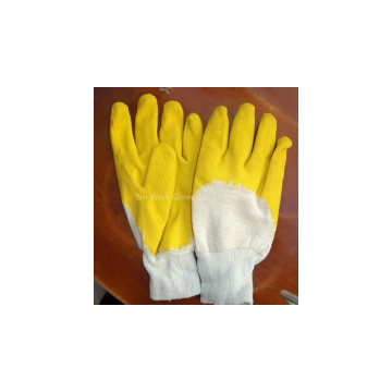 Jersey cotton latex coated glove