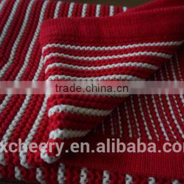 Super Soft Cotton/polyester Acrylic Knitted Blanket photo-2