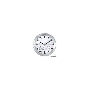 wall clock,quartz wall clock,promotional wall clock,metal wall clock,wall clock with temperature and humidity