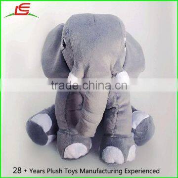 Custom Gray Soft Stuffed Plushie Plush Animal Elephant Kids Cuddly Toys