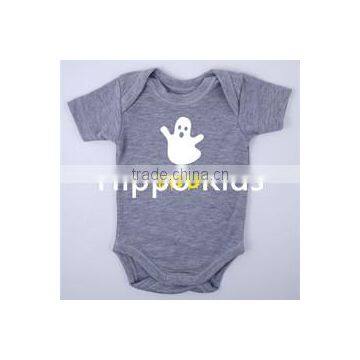 Ghost and Boo baby halloween bodysuit baby girl clothes gray newborn baby rompers